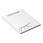 Stomme groene stokinsecten met gelukkige gezichten notitieblok (Schuin)