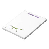 Stomme groene stokinsecten met gelukkige gezichten notitieblok (Linkerzijde)