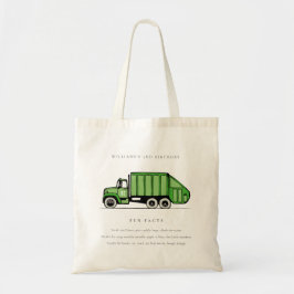 Stomme groene vuilniswagen Kinder vun Feit Birthda Tote Bag