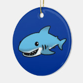 Stomme haai keramisch ornament (Links)