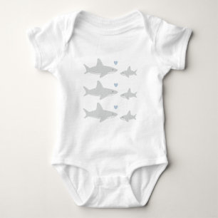 Stomme haaien Baby Bodysuit