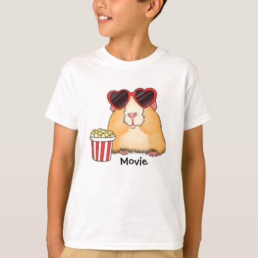 Stomme hamster. Filmfan. Hamsterminnaar T-shirt (Voorkant)