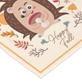 Stomme herfstegel met aangepaste tekst korte tafelloper (Hoek)