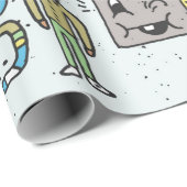 Stomme hipsters doodle set 2. Kleurrijke  hand Cadeaupapier (Rol Hoek)