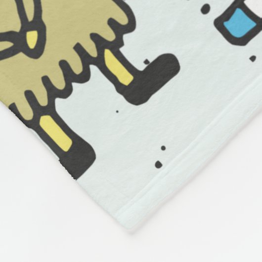 Stomme hipsters doodle set 2. Kleurrijke  hand Fleece Deken (Hoek)