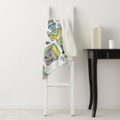 Stomme hipsters doodle set 2. Kleurrijke  hand Sherpa Deken (In situ)