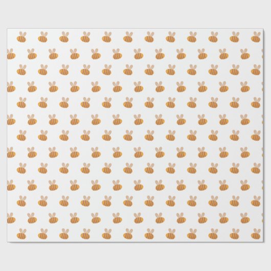 Stomme honingbijenpatroon. Funny yellow animal kin Cadeaupapier (Vlak)