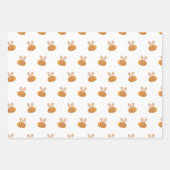 Stomme honingbijenpatroon. Funny yellow animal kin Inpakpapier Vel (Voorkant 3)