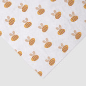 Stomme honingbijenpatroon. Funny yellow animal kin Tissuepapier (Detail)