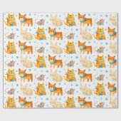 Stomme huisdieren — Verpakkingspapier Cadeaupapier (Vlak)