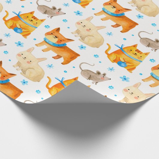 Stomme huisdieren — Verpakkingspapier Cadeaupapier (Hoek)