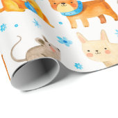 Stomme huisdieren — Verpakkingspapier Cadeaupapier (Rol Hoek)