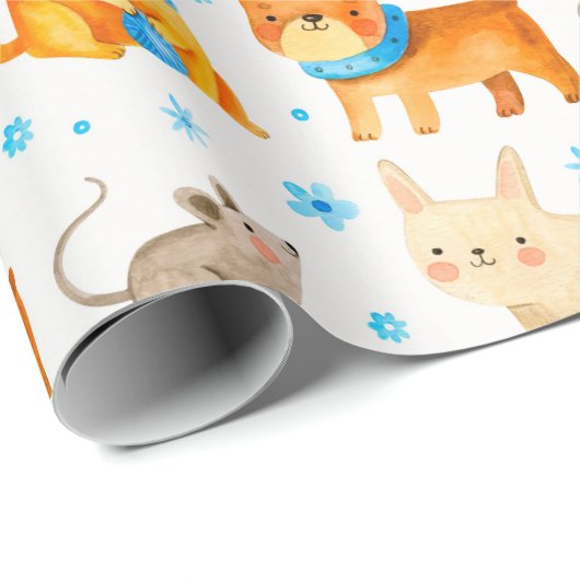 Stomme huisdieren — Verpakkingspapier Cadeaupapier (Rol Hoek)