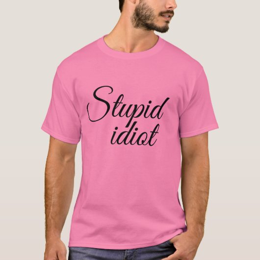 Stomme Idiot Meme T-shirt (Voorkant)