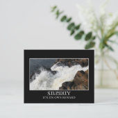 Stomme is zijn eigen beloning briefkaart (Staand voorkant)