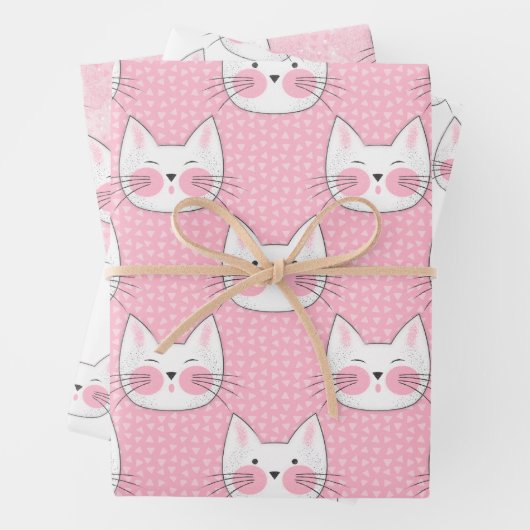 Stomme katjes zoals Japanse katjes Inpakpapier Vel (In situ)