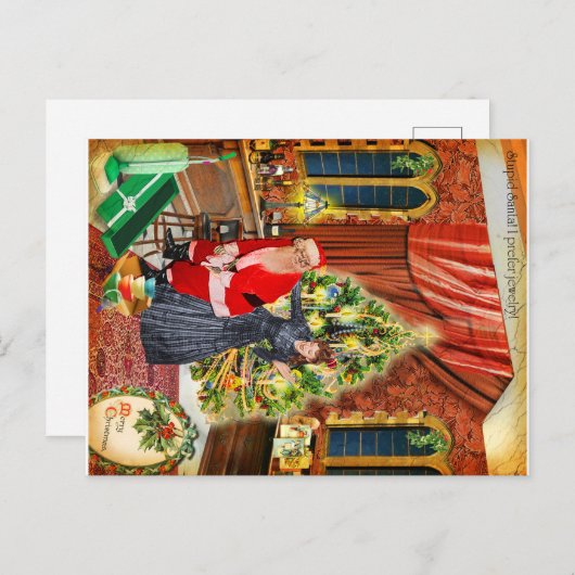 Stomme kerstman! Ik heb liever sieraden:/ Feestdagenkaart (Voorkant / Achterkant)