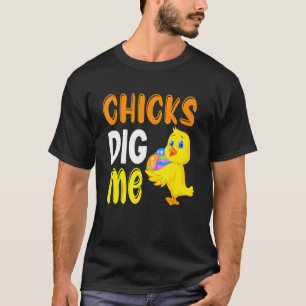 Stomme kippen die me bunny Egg Hunting Boys Girls  T-shirt