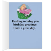 Stomme kleine hamster Een roze auto besturen (Binnen (Rechts))