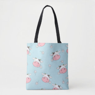 Stomme koeien naadloos patroon. kinderlijke rugge tote bag