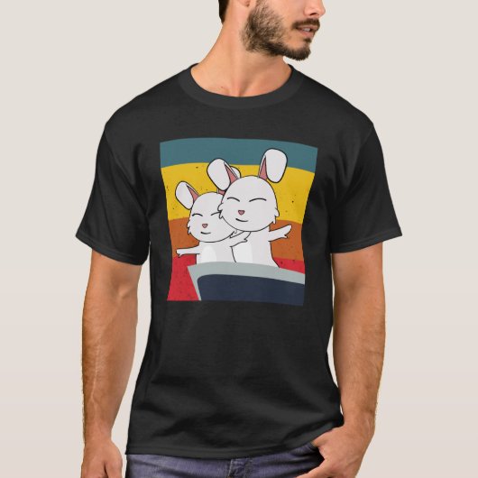 Stomme konijn in de liefde t-shirt (Voorkant)