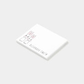 Stomme konijnenkonijnen met een gepersonaliseerde  post-it® notes (Schuin)