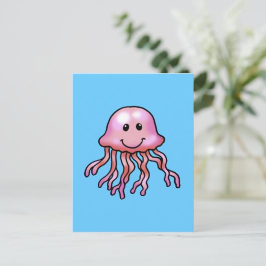 Stomme kwallen briefkaart (Staand voorkant)