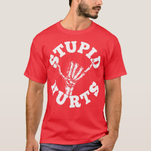 Stomme kwetsuren hangen los t-shirt