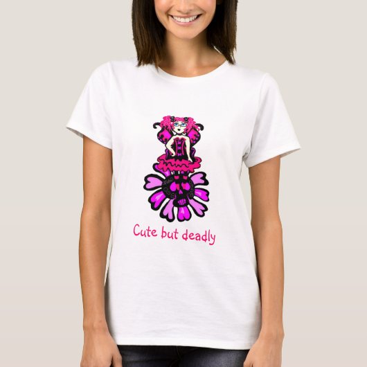 Stomme maar dodelijk roze fee t-shirt (Voorkant)