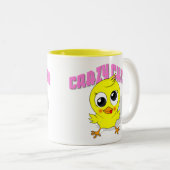 Stomme maar gekke meid tweekleurige koffiemok (Voorkant rechts)