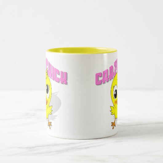 Stomme maar gekke meid tweekleurige koffiemok (Center)