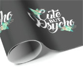 Stomme maar psycho Sarcastisch meisje feministisch Cadeaupapier (Rol Hoek)