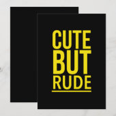 Stomme, maar rude grappige citaten geel bedankkaart (Voorkant / Achterkant)