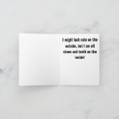 Stomme, maar sarcastische katten schattig notitiekaartje (Binnen)
