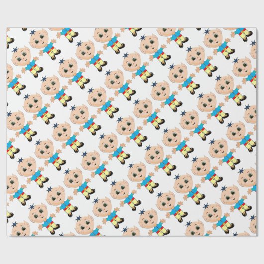 Stomme magische elf cadeaupapier (Vlak)