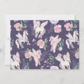 Stomme magische pony en roze rozen, met spuw kaart (Achterkant)