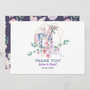 Stomme magische pony en roze rozen, met spuw kaart