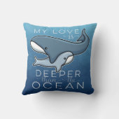 Stomme mam en Baby walvis, liefde is dieper dan oc Kussen (Achterkant)