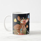 Stomme mama herten met een klein baby hert koffiemok (Links)