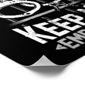 Stomme man Correction Officer in Silver Line Poster (Hoek)