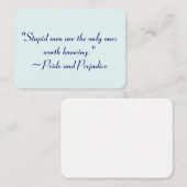 Stomme Mannen Worth Knokend Jane Austen Quote Notitiekaartje (Voorkant / Achterkant)