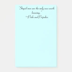 Stomme Mannen Worth Knokend Jane Austen Quote Post-it® Notes