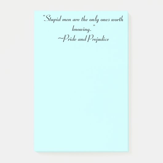 Stomme Mannen Worth Knokend Jane Austen Quote Post-it® Notes (Voorkant)