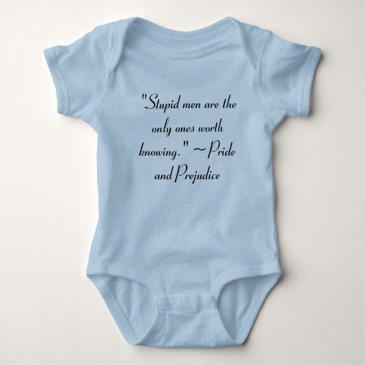 Stomme Mannen Worth Knokend Jane Austen Quote Romper (Voorkant)