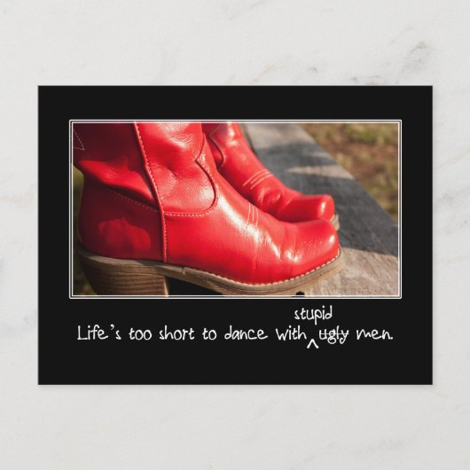 Stomme mannen zijn geen lelijke. briefkaart (Voorkant)