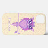 Stomme meisjes paars en gele draagtas Case-Mate iPhone case (Achterkant (horizontaal))