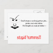 Stomme mensen briefkaart (Voorkant / Achterkant)