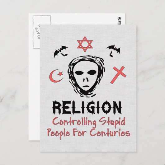 Stomme mensen controleren briefkaart (Voorkant / Achterkant)