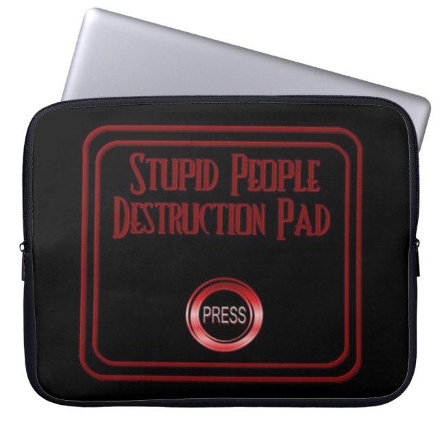 Stomme mensen die de Humor van de laptop vernietig Laptop Sleeve (Voorkant)
