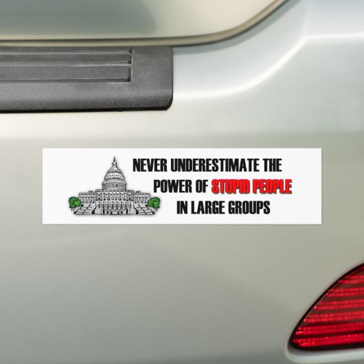 Stomme mensen in Washington DC Bumpersticker (Op auto)